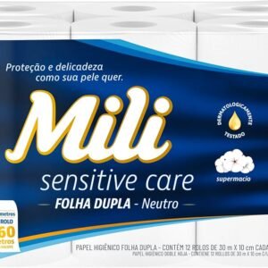 PAPEL HIGIENICO NEUTRO F.DUPLA 30M MILI 12 ROLO