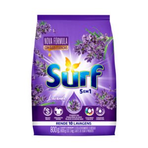 LAVA-ROUPAS PÓ LAVANDA SURF PACOTE 800G