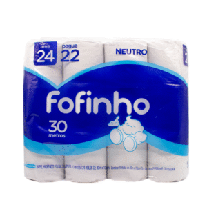 PAPEL HIGIÊNICO FOFINHO FOLHA SIMPLES NEUTRO 24 ROLOS