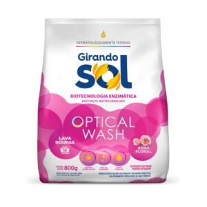LAVA-ROUPAS PÓ ROSA FLORAL GIRANDO SOL OPTICAL WASH 800G