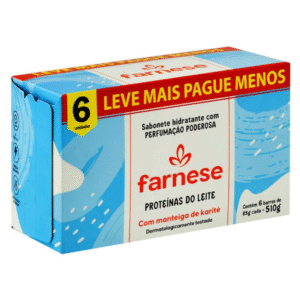 SABONETE FARNESE PROTEINAS DO LEITE 85GR C/6UN LMPM