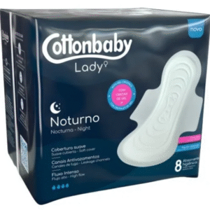 ABSORVENTE COTTONBABY LADY SUAVE C ABAS NOTURNO 8UN