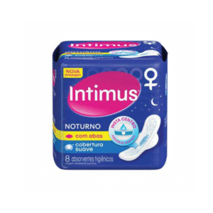 ABSORVENTE INTIMUS GEL COM ABAS NOTURNO SUAVE PACOTE 8UN