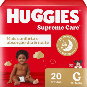 FRALDA DESCARTÁVEL HUGGIES SUPREME CARE JUMBO G 20 UN