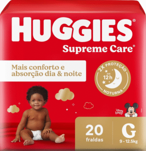 FRALDA DESCARTÁVEL HUGGIES SUPREME CARE JUMBO G 20 UN