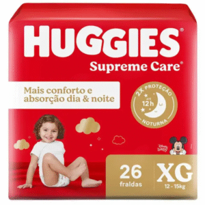 FRALDA DESCARTÁVEL INFANTIL HUGGIES SUPREME CARE XG 26 UN