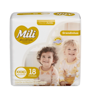 FRALDA MILI LOVE&CARE JUMBO XXXG 18UN