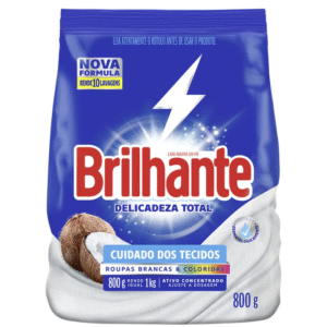 LAVA ROUPAS EM PÓ BRILHANTE DELICADEZA TOTAL 800G