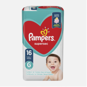 FRALDA PAMPERS SUPERSEC TAM G 16UN