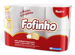 PAPEL HIGIÊNICO FOLHA DUPLA NEUTRO FOFINHO 30M 4 UN