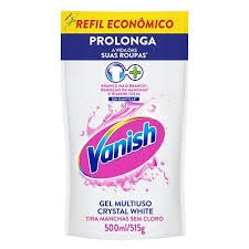 TIRA-MANCHAS GEL MULTIUSO VANISH CRYSTAL WHITE SACHÊ 500ML