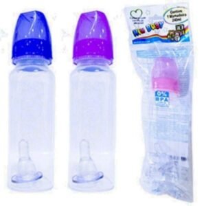 MAMADEIRA LISA 240ML TAMPA AZUL NEW BABY