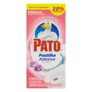 DETERGENTE SANITÁRIO PASTILHA ADESIVA FLORAL PATO 3 UN