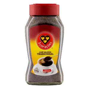 CAFÉ SOLÚVEL GRANULADO TRADICIONAL 3 CORAÇÕES 200G