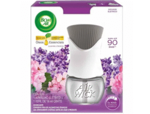 DIFUSOR DE AROMAS ELETRICO LAVANDA C APARELHO + REFIL 16ML BOM AR
