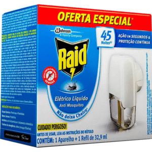 INSETICIDA ELÉTRICO RAID APARELHO REFIL 32.9ML