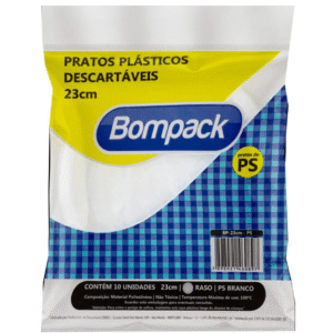 PRATO BOMPACK  23CM C/10 UN