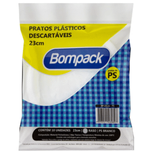 PRATO BOMPACK  23CM C/10 UN