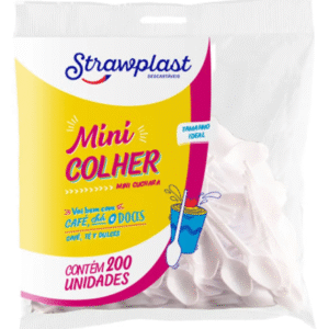 COLHER STRAW. CAFE CRISTAL C/200 UN
