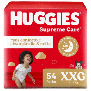 FRALDA HUGGIES SUPREME CARE XXG HIPERZINHA 54 UN