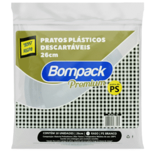 PRATO BOMPACK 26CM C/10 UN