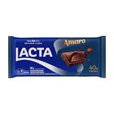BARRA CHOC LACT AMARO 40%CACAU 80G