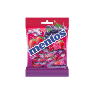 MENTOS BAG BERRY MIX SABORES UVA, FRUTAS VERMELHAS E MORANGO;UN