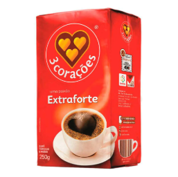 CAFE 3 CORACOES EXTRA FORTE VACUO 250G
