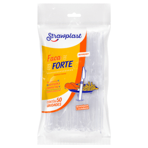 FACA DESCARTAVEL STRAWPLAST FORTE C/50