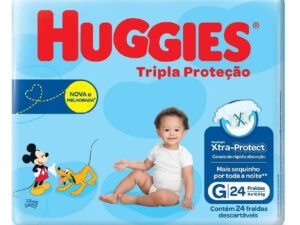FRALDA HUGGIES TRIPLA PROTECAO JUMBO GRANDE 24