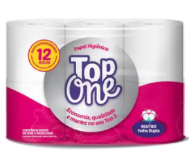 PAPEL HIGIENICO DOMESTICO FD TOP ONE MIX 10CM X 20M 28G - 8P
