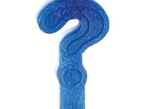 VELA GLITTER AZUL INTERROGACAO