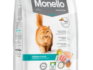 MONELLO GATOS BOLAS DE PELOS 1KG-FRANGO E PEIXE